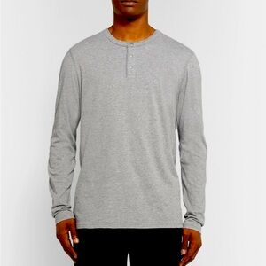 Reigning Champ Heather Gray Long Sleeve Henley Shirt
Size: M (Medium)